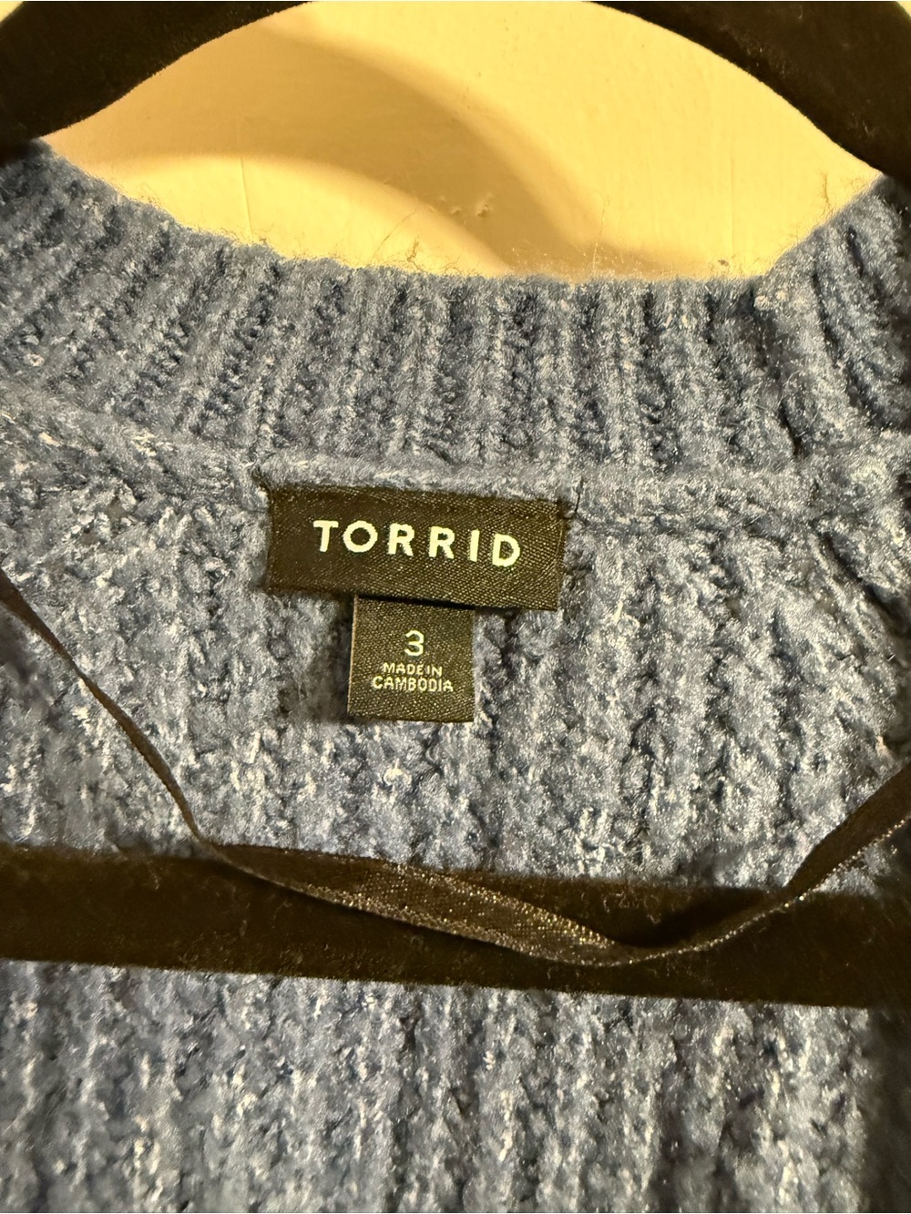 torrid Dusty Blue Ribbed Button Cardigan - Picture 3 of 3